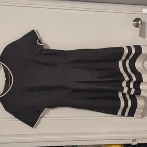 Pink Tartan black short-sleeved dress